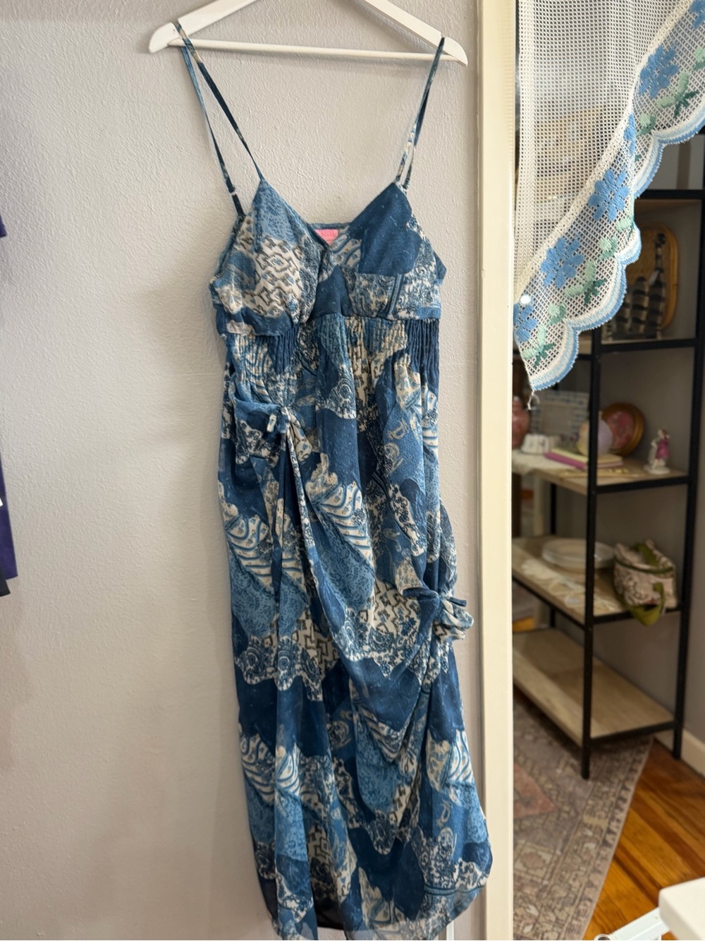 She's Cool Blue Paisley Maxi Dress